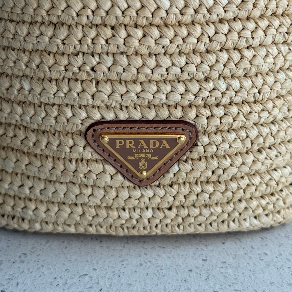 Prada Crochet and Leather Mini-Bucket Bag - Picture 5 of 13